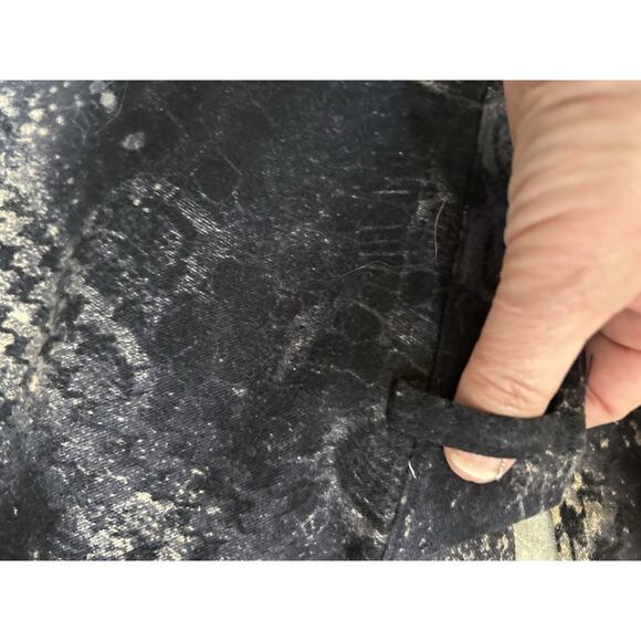 Custom bleach dye flared Uomo Collection Men’s Gold Dark Jeans Made In Italy - Picture 15 of 16